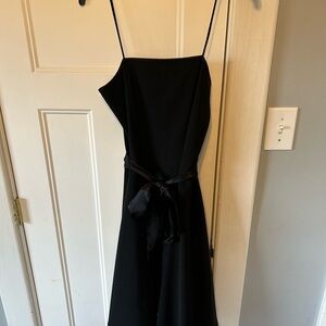 B Darlin Black Strapless Dress with Ribbon Tie